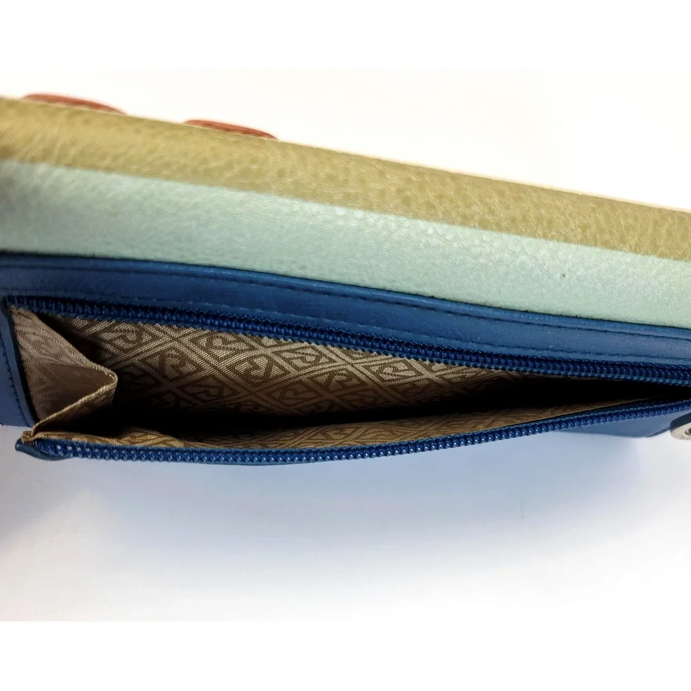 Relic Wallet Womens One Size Multicolor Heart Arrow Checkbook Striped Print Boho